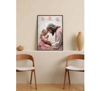 lianyibo 1 pezzo Gesù e bambino preghiera arte murale religiosa Bibbia pittura stampa su tela Gesù con ragazza poster educativo decorazione 50x75 cm senza cornice