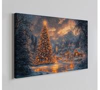 lianyibo 3 piezas de arte mural con paisaje de montaña morado y luna amarilla, láminas de arte mural abstracto bohemio, decoración de sala de estar de mediados de siglo (50x75cm/marco interior)