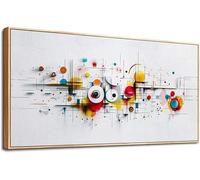 lianyibo Arte de pared abstracto, pinturas geométricas bohemias, minimalismo, lienzo, póster impreso para decoración de sala de estar y oficina (65 x 130 cm/marco interior)