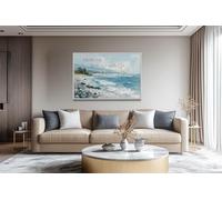 lianyibo Arte mural bíblico Más poderoso que las olas, Salmo 93:4, versículo bíblico sobre el mar en calma, decoración cristiana para el hogar (60 x 90 cm/sin marco)