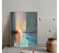lianyibo Grande dipinto astratto a colori su tela, stampe, decorazioni murali con texture, arte murale astratta moderna, wabi sabi, soggiorno, struttura 70x100cm