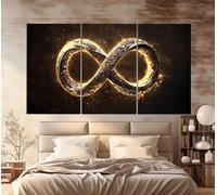 lianyibo Impresión en lienzo del símbolo del infinito, arte mural de psicología, póster de filosofía, decoración para sala de estar (80 x 120 cm, sin marco)