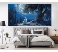lianyibo Lienzo con la escena de la Agonía en el Huerto de Getsemaní, impresión en lienzo con la escena de la Sagrada Biblia, decoración de pared para el hogar (40 x 80 cm/marco interior)