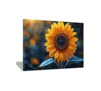 lianyibo lienzo de girasol con rocío en primer plano, arte de pared, póster floral y delicado, impresiones para sala de estar, dormitorio, oficina (20 x 30 cm/sin marco)