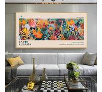 lianyibo Lienzo de Yayoi Kusama para pared, arte abstracto japonés, pósteres, pintura de Yayoi Kusama para sala de estar, 90 x 180 c m, sin marco