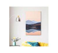 lianyibo Poster del lago dei Monti Adirondack, poster di viaggio vintage, stampa artistica astratta di metà secolo, natura moderna, paesaggio, arte murale 60x90 cm senza cornice
