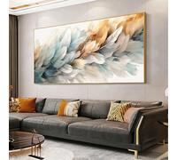 lianyibo Poster e stampe di piume astratte su tela, quadri da parete per soggiorno, decorazione moderna per la casa, struttura 60x120 cm