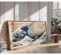 lianyibo Póster en lienzo de La Gran Ola de Hokusai, impresión artística vintage japonesa para pared, decoración para sala de estar, dormitorio y oficina (90 x 180 cm/sin marco)