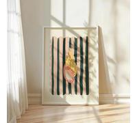 lianyibo poster vintage con conchiglie gialle, dipinti astratti di conchiglie, stampe, arte minimalista, rosa, decorazione per la casa, soggiorno, 20x30 cm, senza cornice