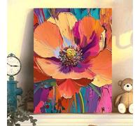 lianyibo Stampe su tela floreali astratte moderne e vivaci, decorazione da parete per casa e ufficio, soggiorno, camera da letto, 60x80 cm, senza cornice.