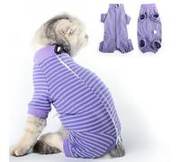LIANZIMAU Traje de recuperación para cirugía de Gatos, Monos de Manga Larga para Evitar Que se caiga la Ropa para Mascotas, Camisa médica para Gatos para heridas Abdominales