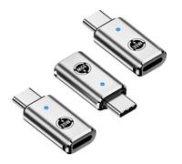 Liaoan El Conector USB C Li-ght-Ning admite 35W PD, 3 Li-ght-Ning a USB - c, Compatible con la Serie Phone 15 / S-amsung y Otros Dispositivos c, para Carga rápida/transmisión de Datos, Plata