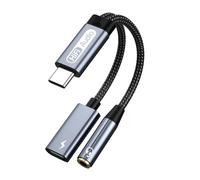 Liaoan USB C a 3,5 mm sim, 2 en 1 USB C a 3,5 mm Madre y Puerto de Carga USB c, Carga rápida, para teléfonos móviles 15 Pro MAX Plus, S21 S22 S23 S24 Ultra，Note 20。