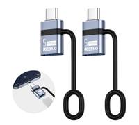 Liaoan Weiyu Adaptador USB C a USB 2 unidades, adaptador Type-C a USB 3.0 OTG, Thunderbolt 4/3 a USB 3.0 compatible con i-Phone 16 Pro Max MacBook Pro Air 2023 i-Pad Mini iMac Surface y más