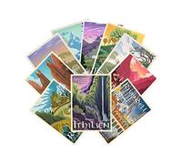 LIAUMO 13 pósteres de viaje de paisaje de la Tierra Media, kit de collage de arte de pared de pintura nórdica, calcomanía para el hogar, bar, oficina, regalos de cumpleaños, vacaciones, papel sin