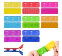 LIAVOP 16 tiras sensoriales con ventosa, juguetes Montessori para niños a partir de 3 años, TDAH y autismo, juguete sensorial de apoyo, juguetes con ventosa para niños