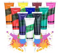 LIBAIDZ 10 x 20 ml Pintura de Dedos, Arte Con Pintura para Dedos, 10 Colores