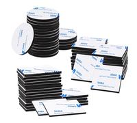 LIBAIDZ 60pcs Adhesivo Doble Cara,Cinta Doble Cara Extrafuerte,Adhesivo Pared,Almohadillas Adhesivas,Pads Adhesiva Doble Cara Espuma,para Hogar,Oficina,Coche,Cuadros,Rectángulo+Cuadrado+Redondo