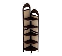 LIBANGRONG-888 Armarios despensa Gabinete esquinero de Estilo Retro, gabinete Triangular, gabinete esquinero for sofá, Estante esquinero for Dormitorio Gabinete de Almacenamiento en el Piso(Bruin)
