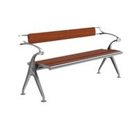 LIBANGRONG-888 Asiento para Patio de Parque Banco de Acero for Exteriores, Silla Doble Madera, Asiento con Respaldo for Patio y jardín Asientos de Muebles de Exterior(Pequeño)