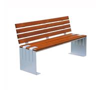 LIBANGRONG-888 Asiento para Patio de Parque Banco de Exterior marrón Oscuro, Banco Doble con Respaldo for Parque Asientos de Muebles de Exterior(Grande)