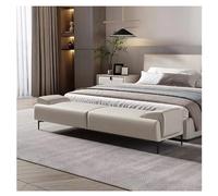 LIBANGRONG-888 Banco de Ventana Otomana tapizada - Taburete tapizado for Maquillaje y Dormitorio, reposapiés de Cuero con Brazos Bancos de Extremo de Cama(Blanco,150 * 45 * 45cm)