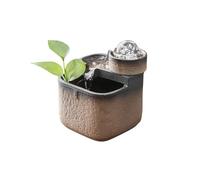 LIBANGRONG-888 Fuente de Interior Cascada de Mesa Feng Shui con Bomba Sumergible for el hogar, la Oficina y Dormitorio Fuente de Mesa(Bruin)