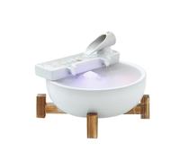 LIBANGRONG-888 Fuente de Interior Pequeñas Fuentes de Cascada, Escritorio for meditación, relajación y decoración Salas Estar oficinas Fuente de Mesa(Blanco)