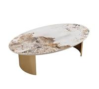 LIBANGRONG-888 Mesita Café Sala de Estar, Uso doméstico, Mesa Centro con losa Roca, Unidad pequeña, Moderna, Sencilla, elíptica, nórdica Mesa Auxiliar(Multi-Colored,XL)