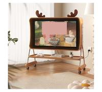 LIBANGRONG-888 Mueble de TV Flotante Soporte de Montaje for TV móvil, Carrito Madera for televisores, Soporte for con Ruedas, Mueble pie Alto Retro Unidades de televisión(Pequeño)
