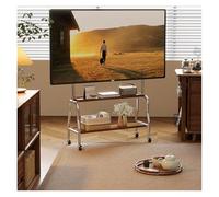 LIBANGRONG-888 Mueble de TV Flotante Soporte rodante for TV, Soporte portátil for con Ruedas, Carrito for móvil Estante de Madera for Medios, for Resistente Unidades de televisión