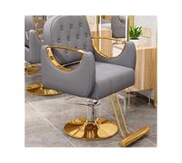 LIBANGRONG-888 Silla de barbero Sillas de peluquería específicas for peluquerías, sillas de Corte Que se Pueden Subir, Bajar y Girar. Silla de salón | Taburete con Ruedas(Grey)