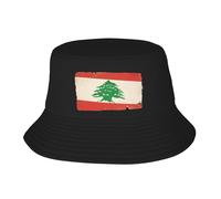 Líbano Bandera Nacional Sombrero De Sol ala Ancha Hombre Protección UV Safari Hat Transpirable Boonie Hat para Pesca Caminar Senderismo con Barbilla Ajustable