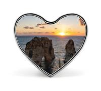 Líbano Beirut Puesta de sol Lindo broche Corazón Insignias Pins de solapa Joyería Decoración para ropa Sombrero Bolso
