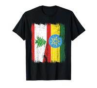 Líbano Etiopía Media bandera Raíces etíopes libanesas Camiseta