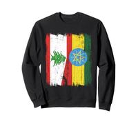 Líbano Etiopía Media bandera Raíces etíopes libanesas Sudadera