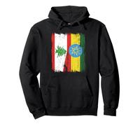 Líbano Etiopía Media bandera Raíces etíopes libanesas Sudadera con Capucha