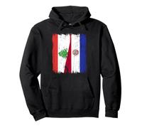 Líbano Paraguay Media Bandera Raíces Paraguayas Libanesas Sudadera con Capucha