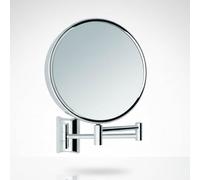 Libaro Imola Espejo de Aumento de Pared - Espejo de Maquillaje Giratorio 360° - Espejo Doble Cara para Afeitar con Aumento 3X y 10x - Brazo Extensible de Metal, Ø 19 cm (Cromado 3X / 10x)