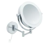 Libaro Tokio Espejo de Maquillaje de Aumento XXL de Pared a LED - Aumento con Atenuador, Auto-Off y Enchufe 230V - Brazo Extensible de Metal (3X / 7X)