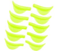 Libeauty Almohadillas para permanente de pestañas, 10 protectores de silicona para permanente de pestañas, XS/S/M/L/XL, 5 tamaños, reutilizables, suaves, para levantamiento de pestañas (amarillo)