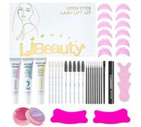 Libeauty Kit Lifting de Pestañas, Lash Lift Kit con Nuevas Almohadillas Open-Eye, Kit Lifting Pestañas y Kit Laminado Cejas para Uso en Casa y Salón
