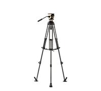 Libec NX-100MC - Trípode de fibra de carbono de 3 secciones con cabeza NH10 y preader medio