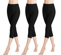 Libella 1/3 Piezas Mujer Leggins 3/4 Mallas Hecho de algodón Capri Pantalones Corto con Cintura Alta Multicolor Ajustado Mallas Deportivas 4161 VA
