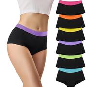 Libella Bragas Mujer Algodón, Braguita de algodón, Cintura Media Braguitas Cinturón Deportivo Ropa Interior Elástico Culotte Pack de 6 UNBL-L