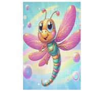 Libellule Pattern Puzzle Enfhormigas 1000pcs, rompecabezas de madera - Kit de bricolaje Relax Juegos para adolescentes y adultos Regalos 78 × 53 cm