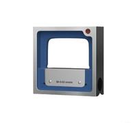 Libélula de marco de hierro fundido con base en V, nivel de burbuja de precisión 0,02 mm/m para industria y construcción, construcción de metal resistente con gran ventana de lectura, azul, 100 x 100