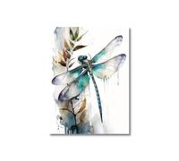 Libélula, lienzo, pintura, garabatos, dibujos a color, carteles, impresiones, obras de arte de pared, imágenes para la decoración del hogar de la sala de estar 70x100cm Sin marco