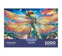Libélula Rompecabezas 1000 Piezas para Adultos Y Niños, Puzzle Entretenimiento Creativo En Familia 52x38cm/1000pcs