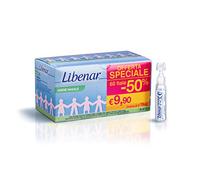 Libenar Solución fisiológica salina, solución isotónica estéril para limpiar los ojos y la nariz de niños y bebés, 60 viales x 5 ml